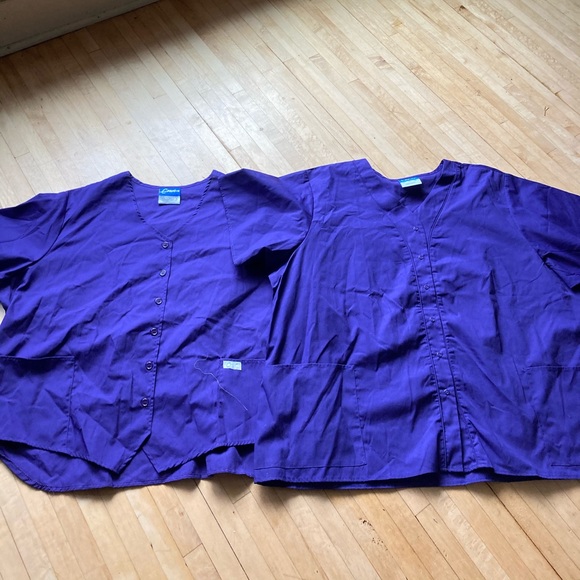 bundle of purple scrub tops